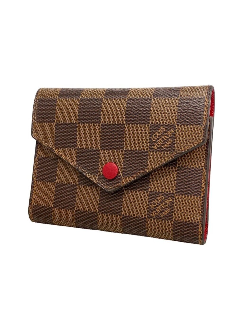 Louis Vuitton Trifold Wallet Damier Portefeuille Victorine Ebene